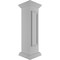 Ekena Millwork 10"W x 40"H Straight Newel Post with Panel, Peaked Capital & Base Trim (Installation kit included) NWL10X40SPP0B0 - alternate 7